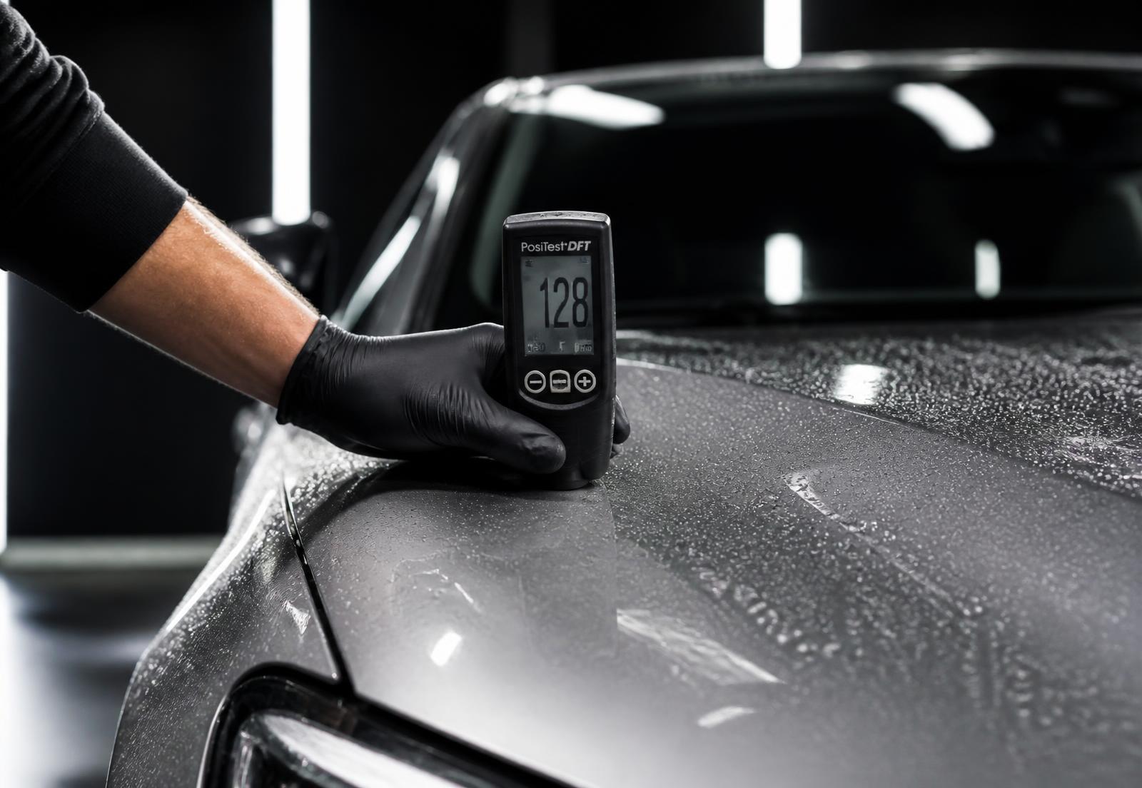 Polished luxury sedan in a premium detailing studio — view 5
